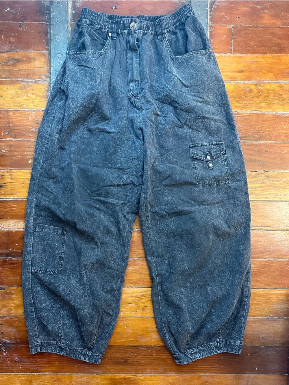 Black denim pants